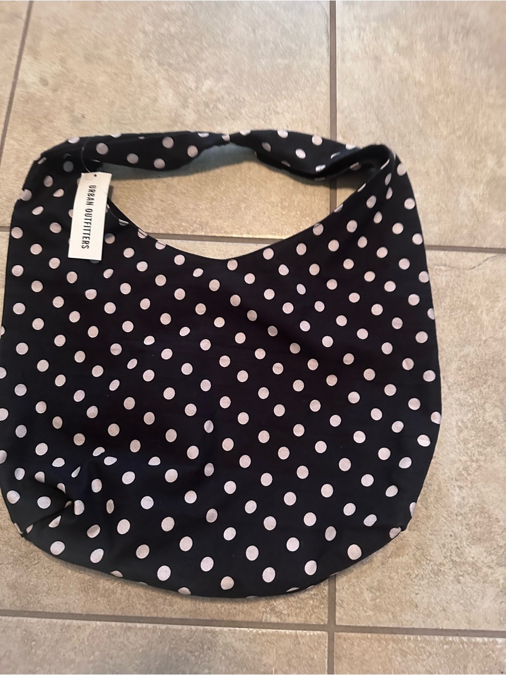 Urban Outfitters Black Bag with White Polka Dots